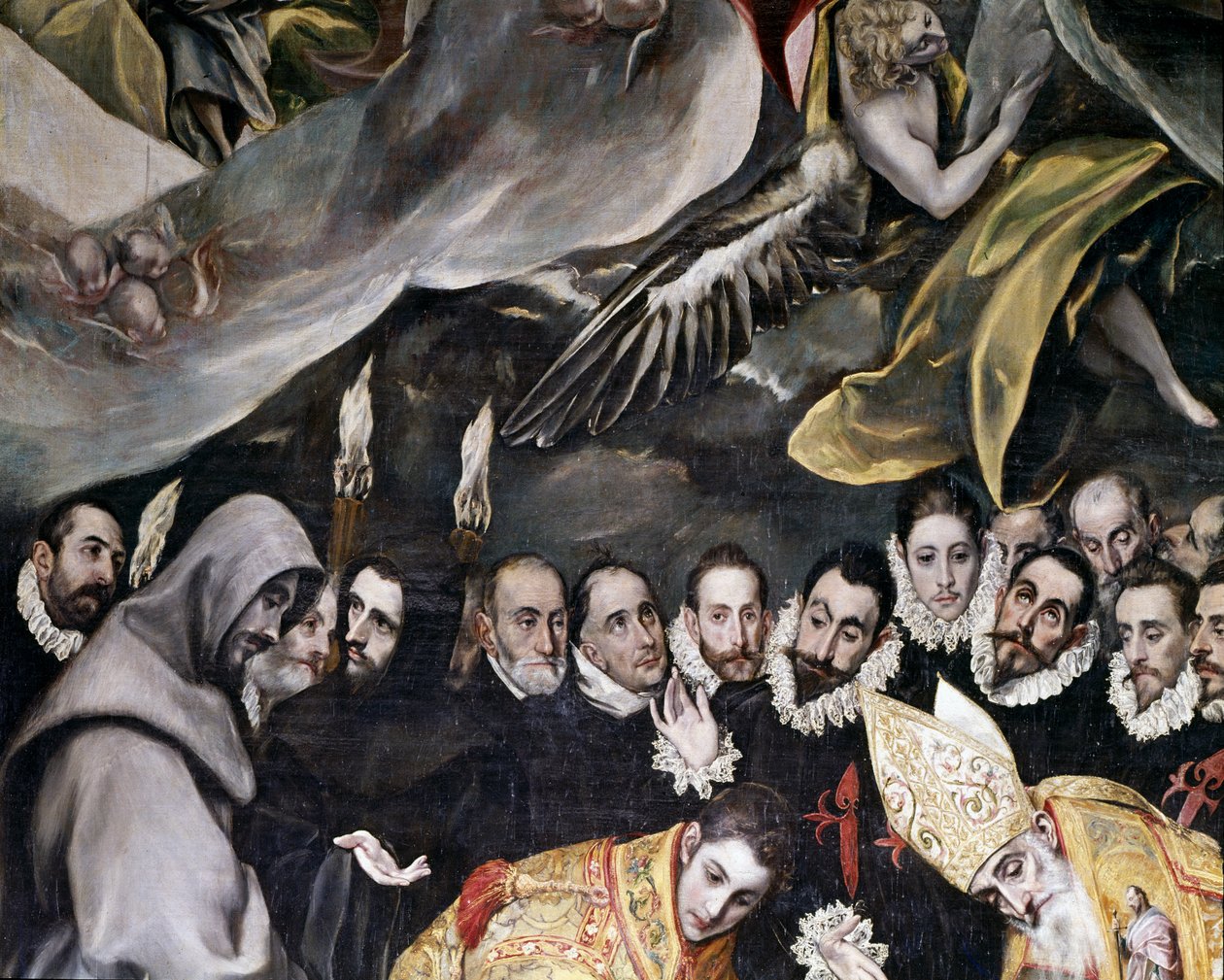 1323年の伝説からのOrgaz伯爵の埋葬、詳細、1586-88